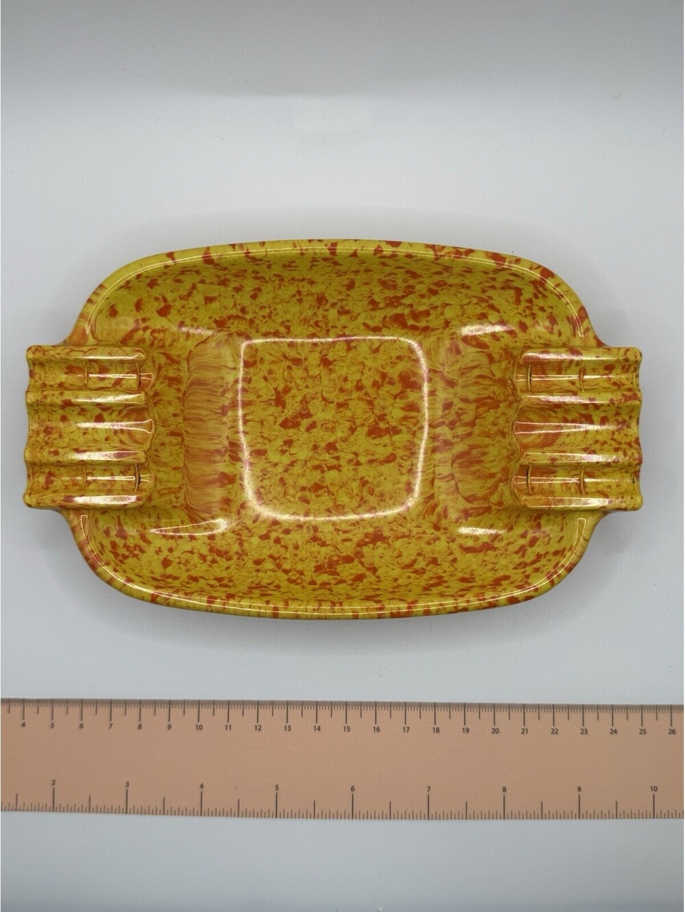 Vintage Irwin Willert Co Ashtray No. 100 St Louis MO - Yellow And Red